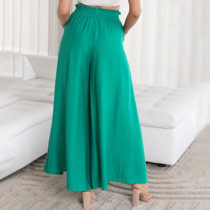 Sofia | High-waist linen wide-leg pants