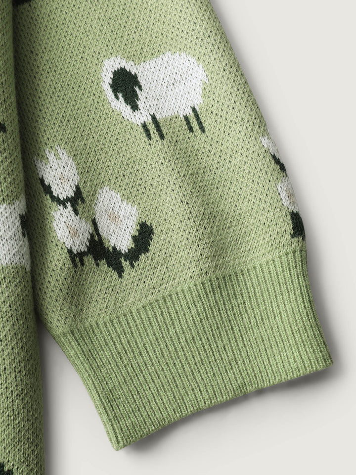 Savy | Women’s meadow jacquard button knit cardigan