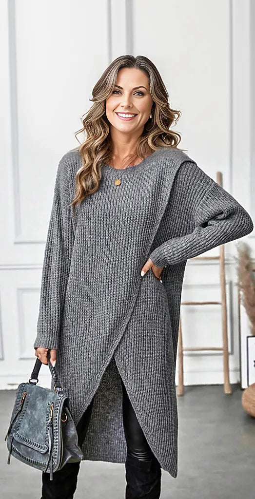 Roahn | Women’s knit sweater with solid design and relaxed fit