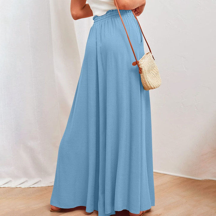 Sofia | High-waist linen wide-leg pants