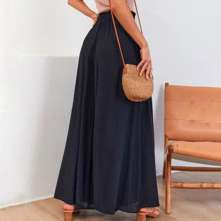 Sofia | High-waist linen wide-leg pants