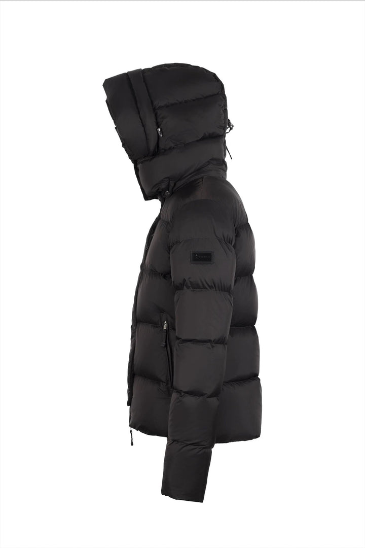 Marlen | Women’s short jacket with detachable hood and structured shaping