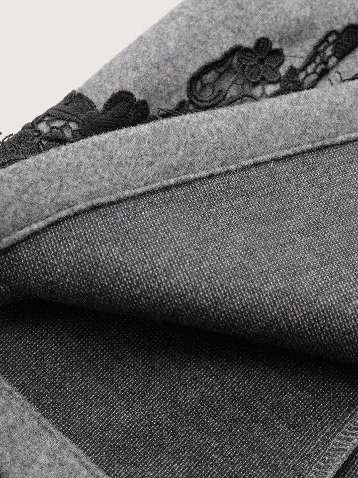 Vienna | Women’s color contrast belted lace coat