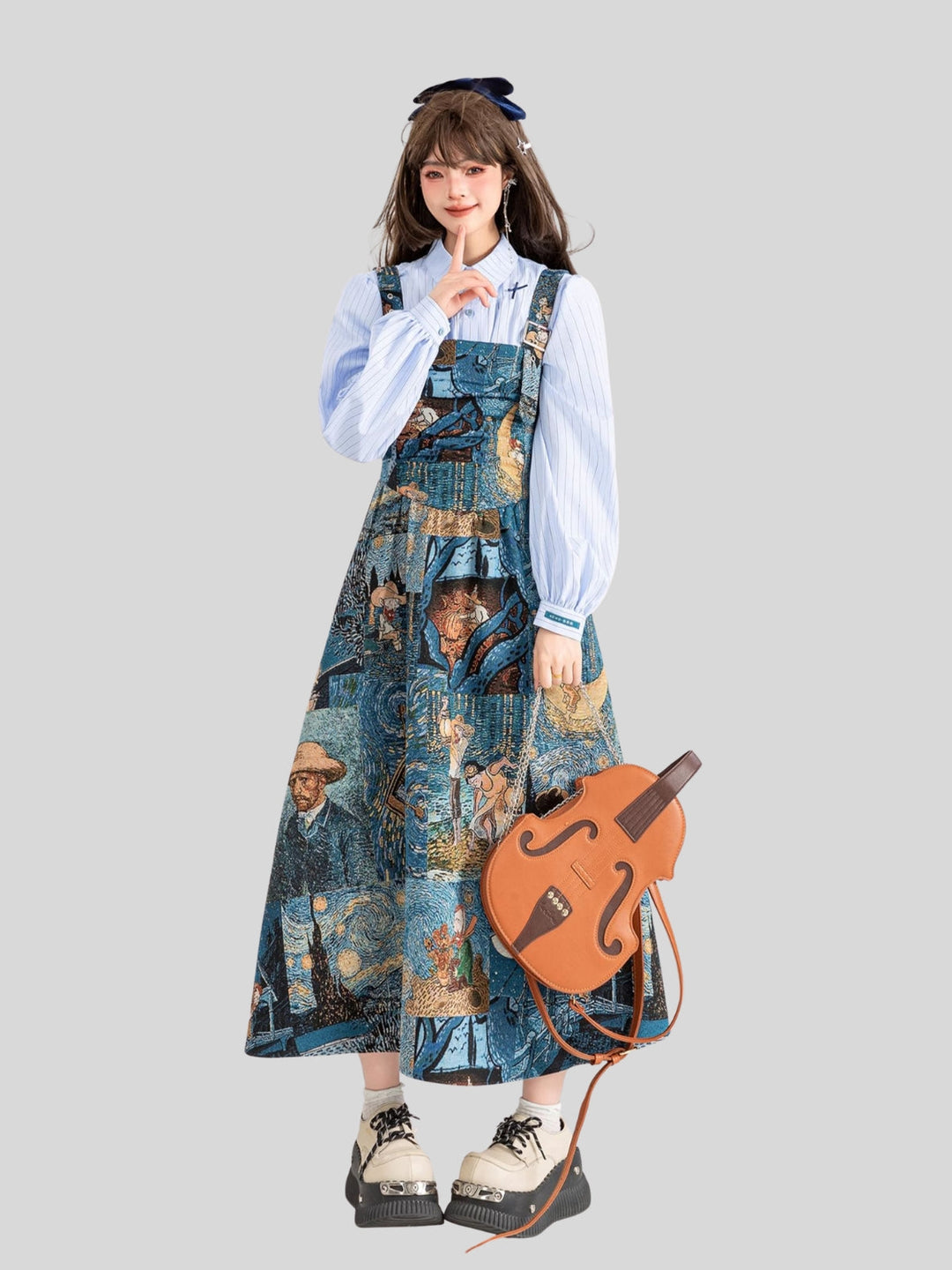 Chelsea | Women’s jacquard midi dress with A-line silhouette and floral pattern