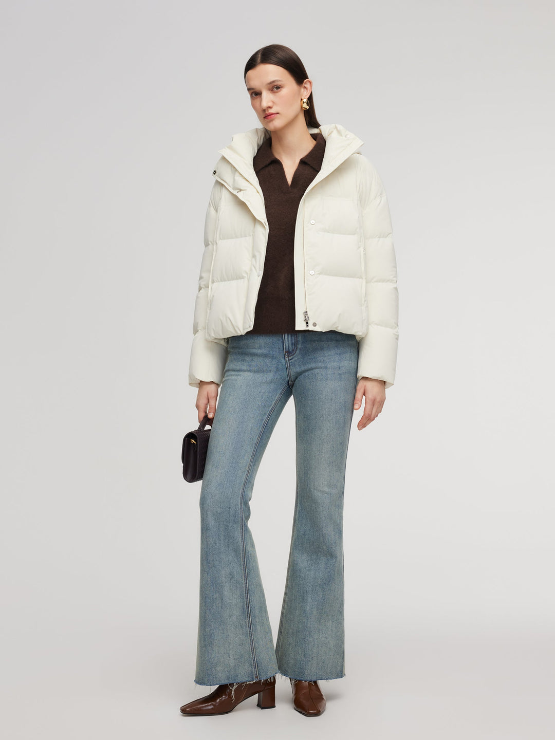 Scout | Women’s short puffer jacket with soft sculpted hood