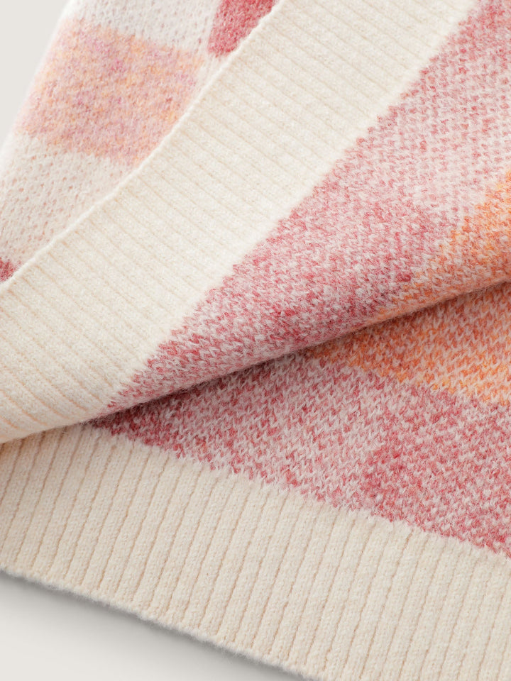 Samina | Women’s checkered contrast knit cardigan