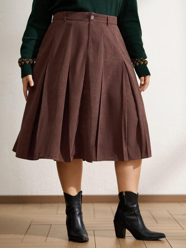 Dona | Women’s pleated waist-defining midi skirt