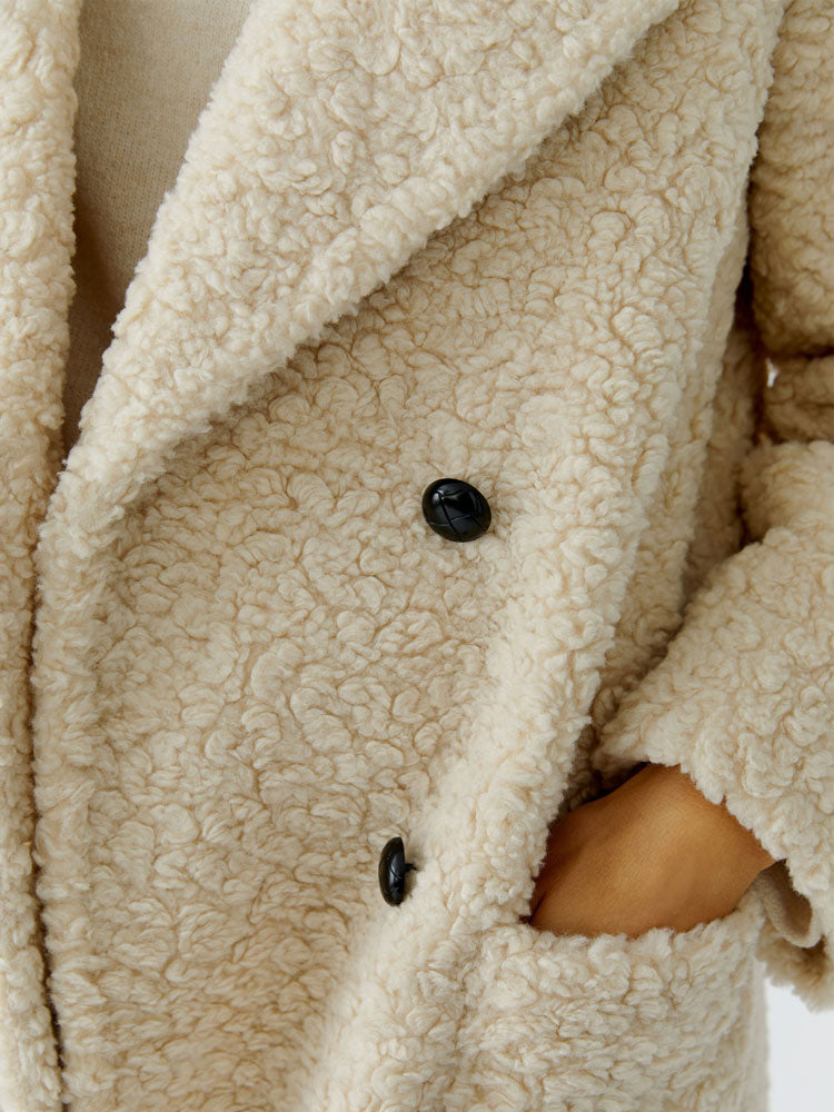 Maren | Women's curly teddy short coat