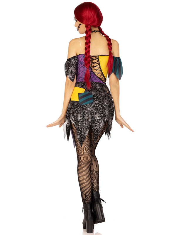 Tiana | Women’s 3-piece patchwork costume set with dress and choker