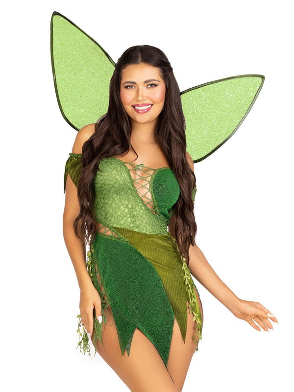 Leia | Women’s 3-piece pixie costume set with dress and wings