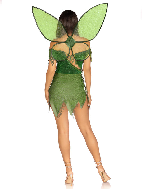 Leia | Women’s 3-piece pixie costume set with dress and wings