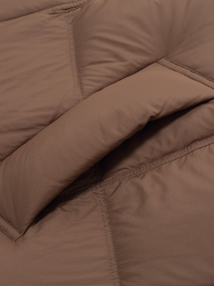 Marel | Women’s lightweight long winter coat with a sleek hooded silhouette