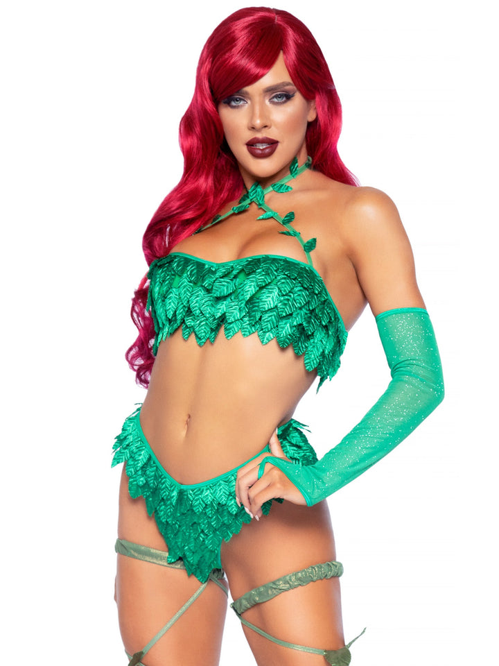 Estella | Women’s 3-piece Poison Temptress costume set with leafy details