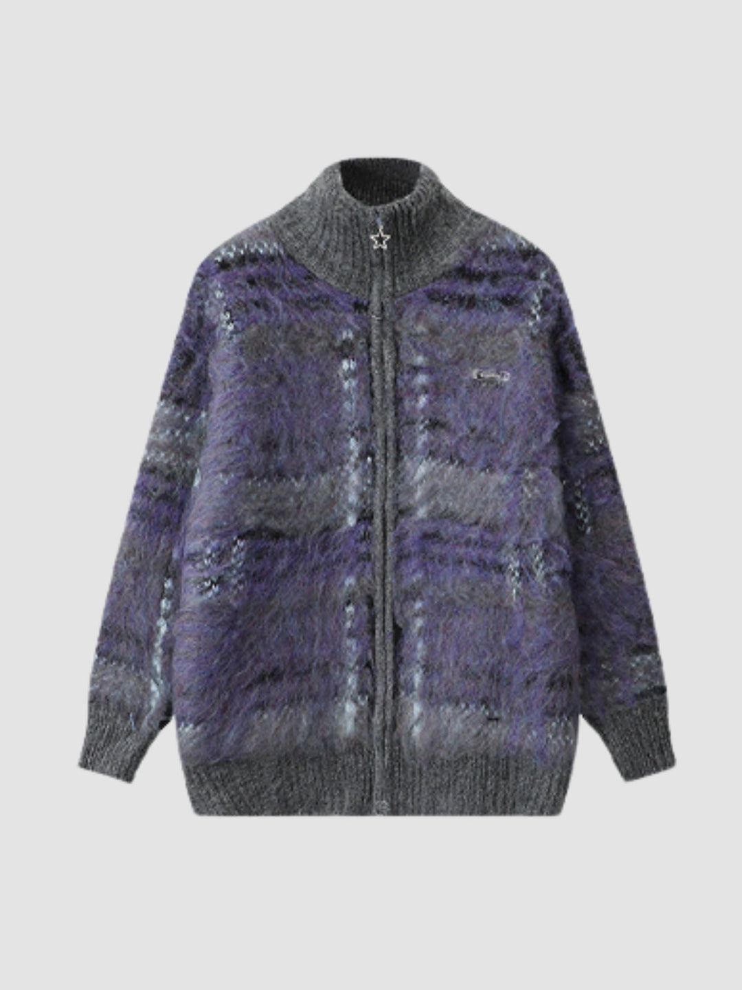 Jade | Women’s plaid zip-up wool blend jacket