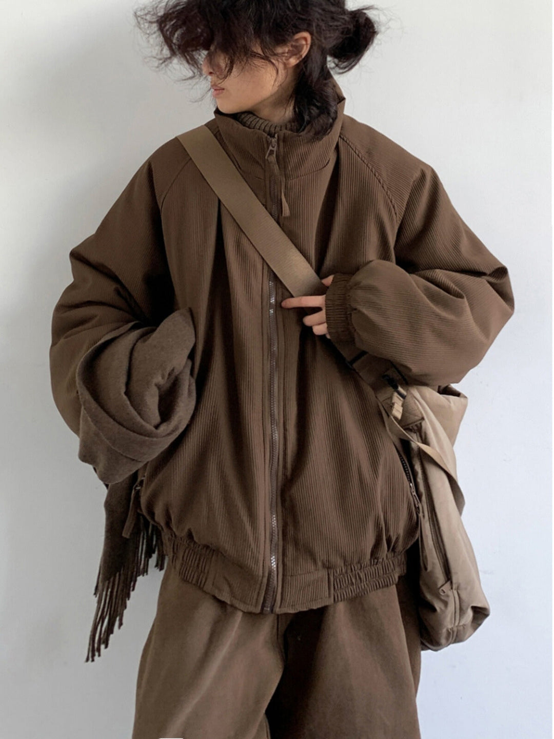 Mabel | Women’s jacket with stand collar and zipper closure