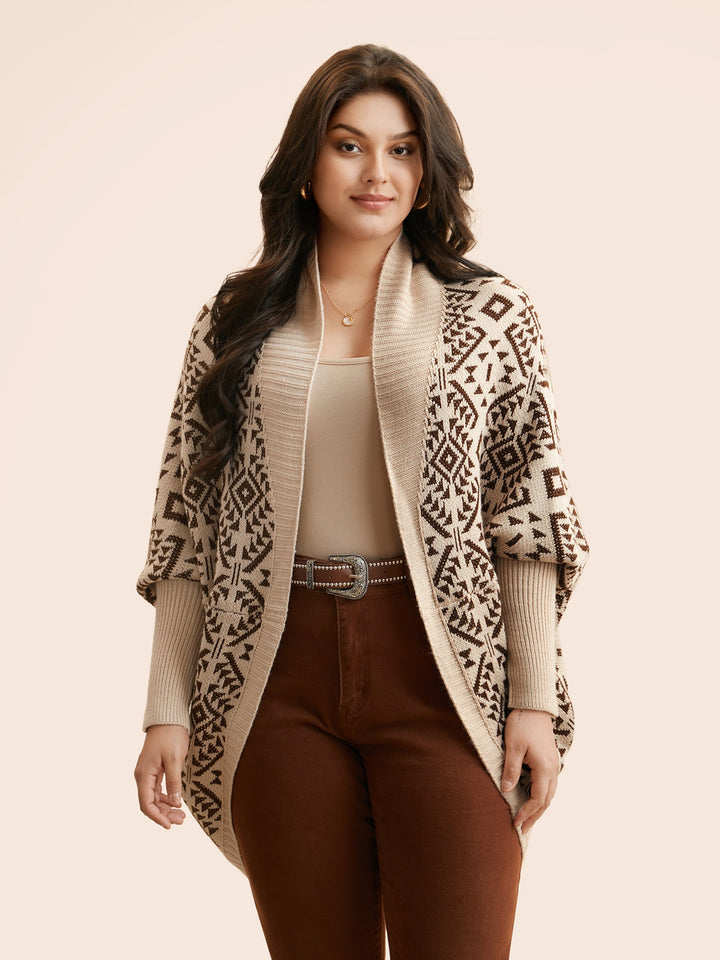 Dimples | Women’s geometric dolman sleeve cardigan