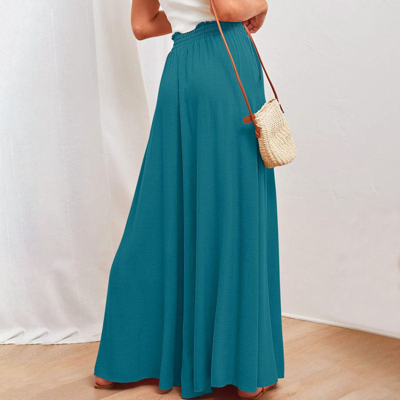 Sofia | High-waist linen wide-leg pants