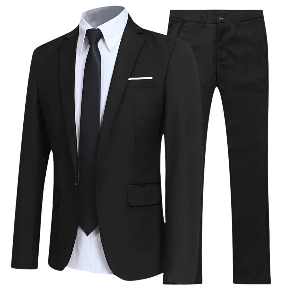 Aziel | Men's suit set with classic blazer and straight-leg trousers