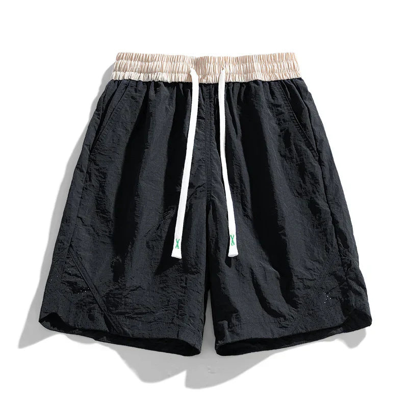 Amir | Men's black drawstring shorts