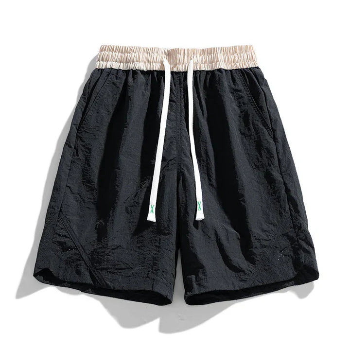 Amir | Men's black drawstring shorts