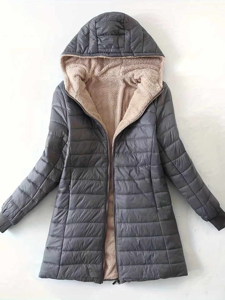 Jessie | Women’s quilted mid-length hooded jacket