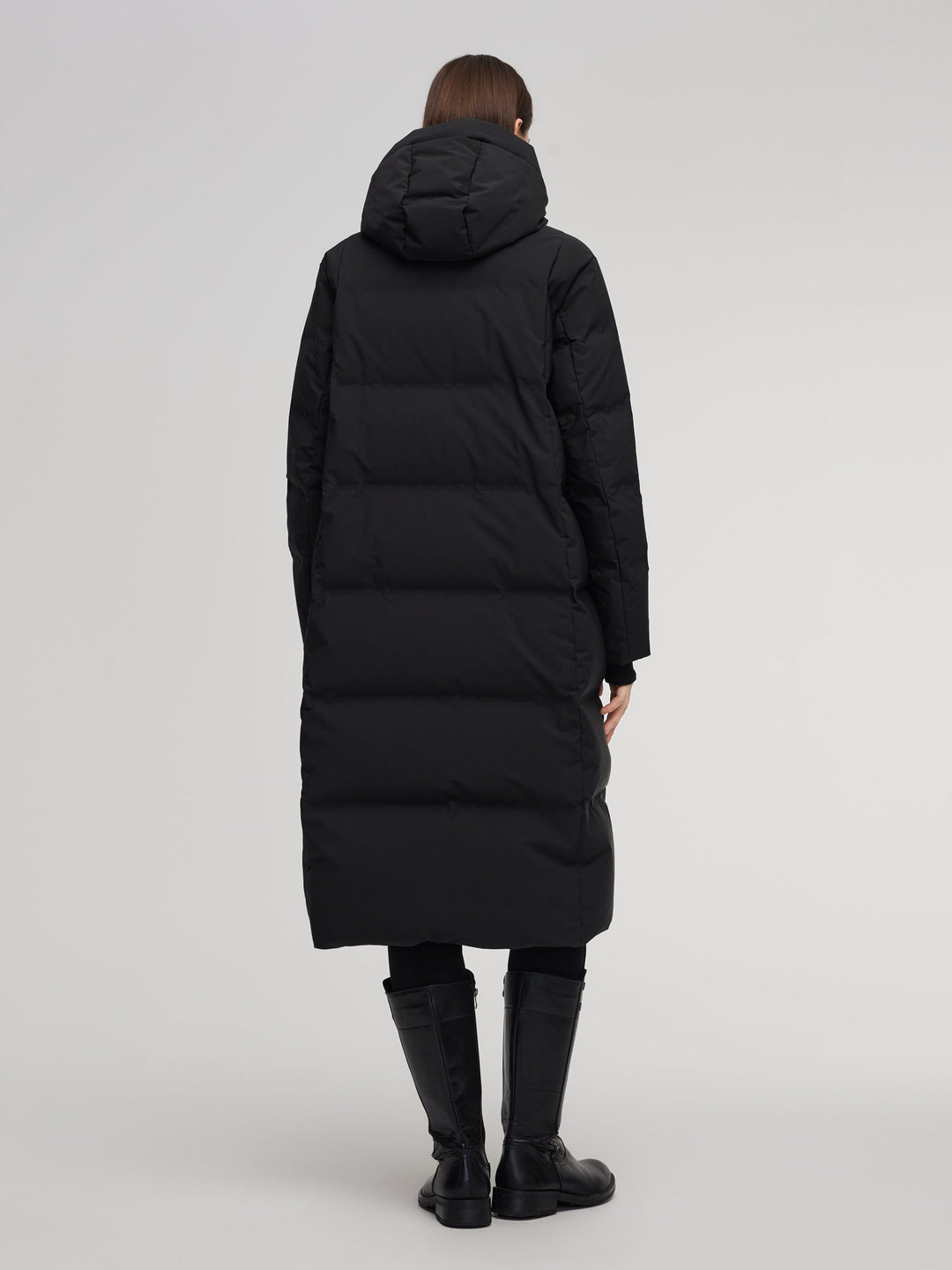 Corvyn | Women’s long hooded winter coat with a streamlined thermal silhouette