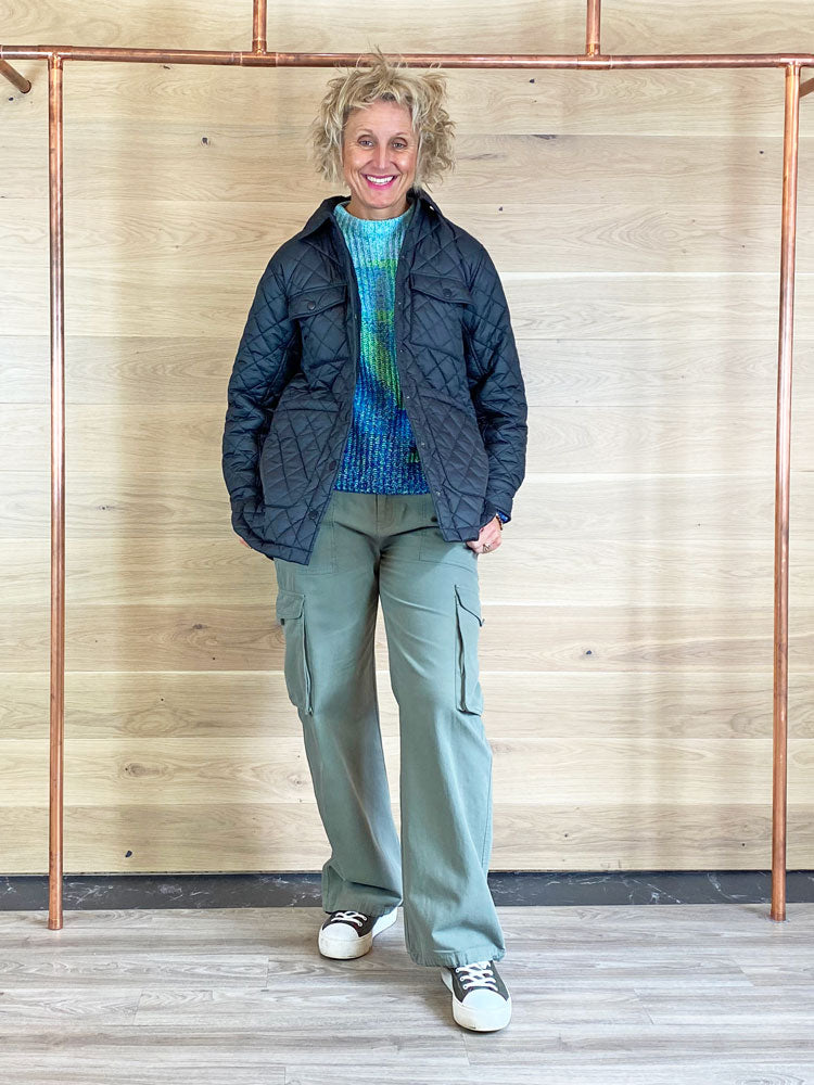 Zhuri | Women’s diamond quilted jacket with multiple front pockets