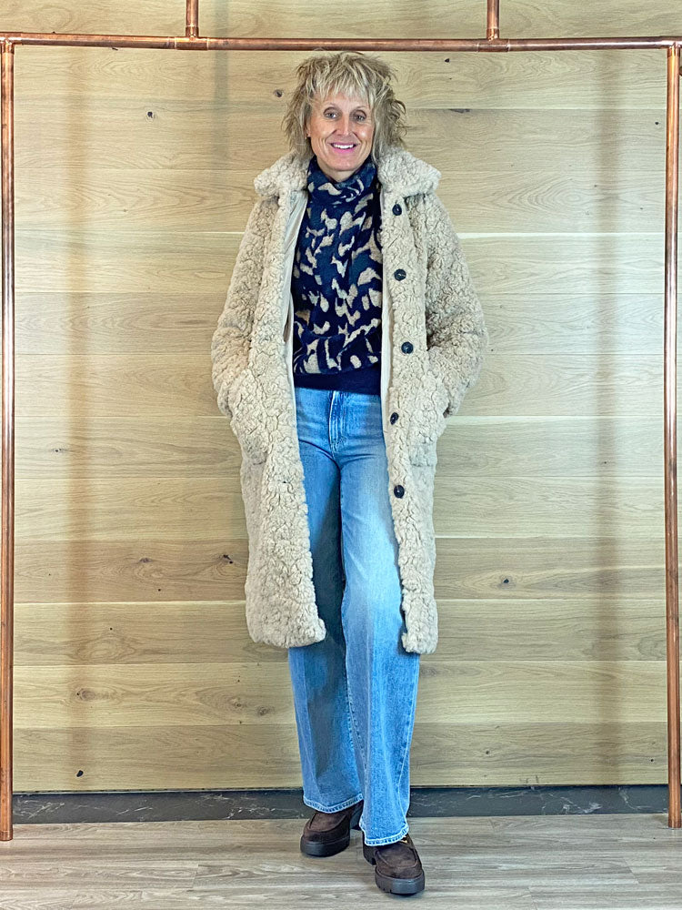 Cataleya | Women’s long faux shearling teddy coat