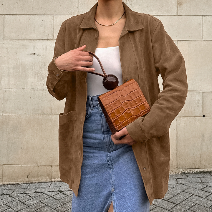 Rose | Women’s oversized coat with classic collar and layered fit