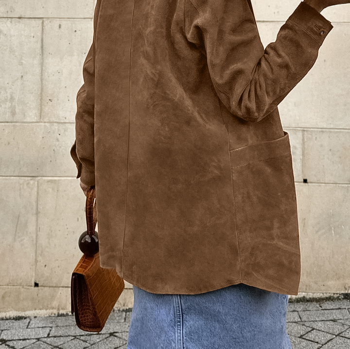 Rose | Women’s oversized coat with classic collar and layered fit