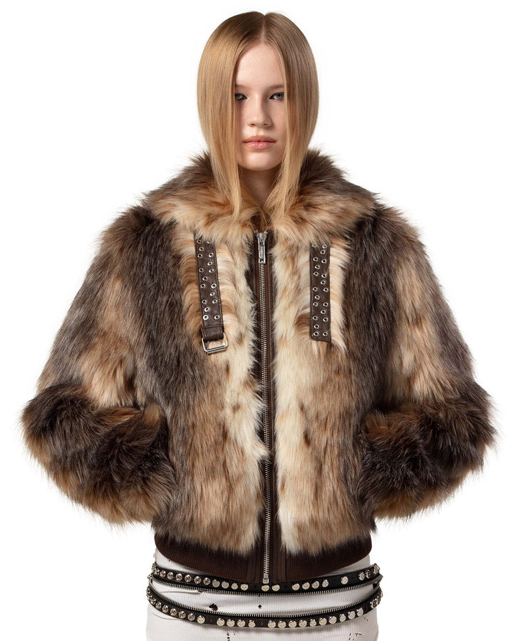 Aislyn | Women's faux fur bomber jacket