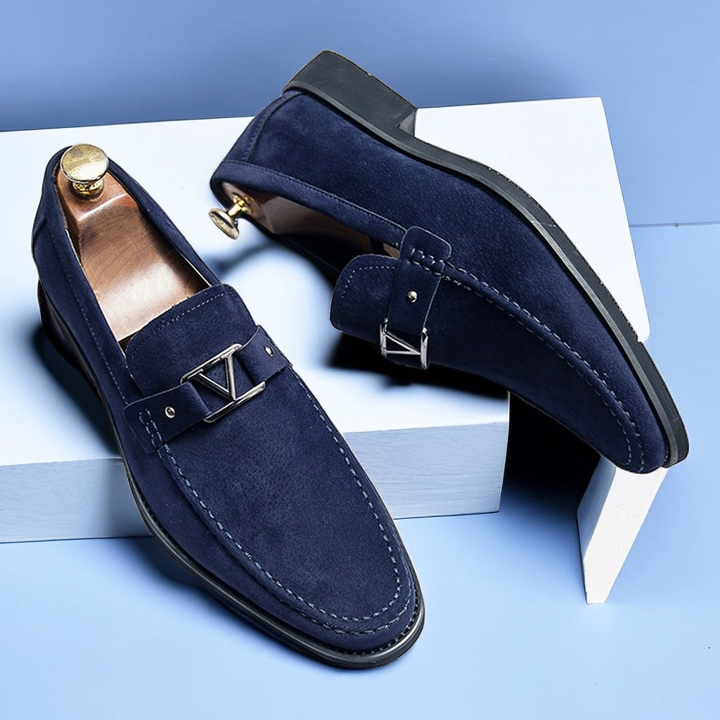 Andrew | Men's loafers with gunmetal buckle