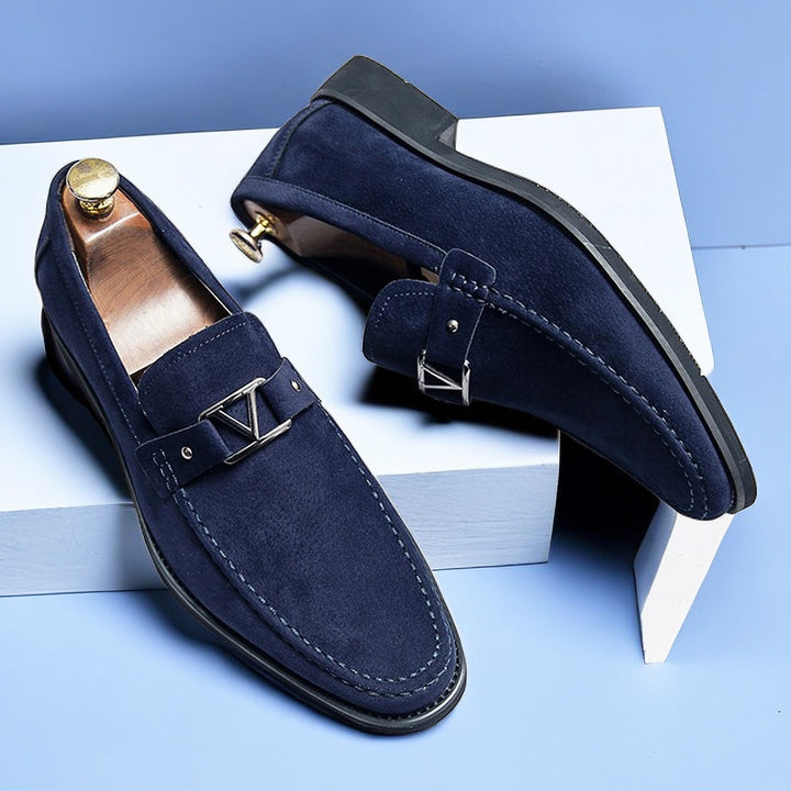 Andrew | Men's loafers with gunmetal buckle