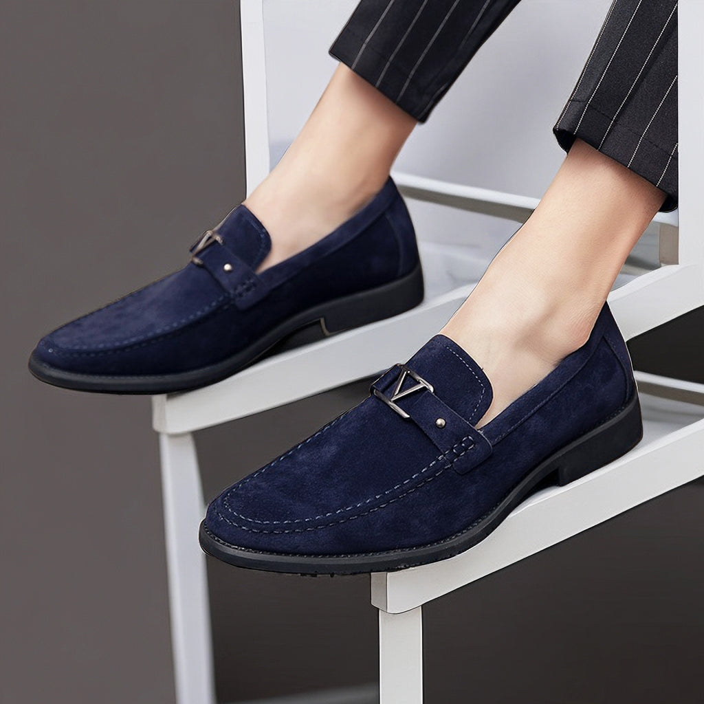 Andrew | Men's loafers with gunmetal buckle