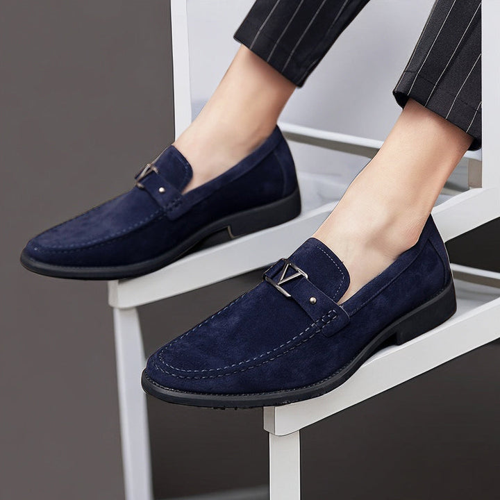 Andrew | Men's loafers with gunmetal buckle