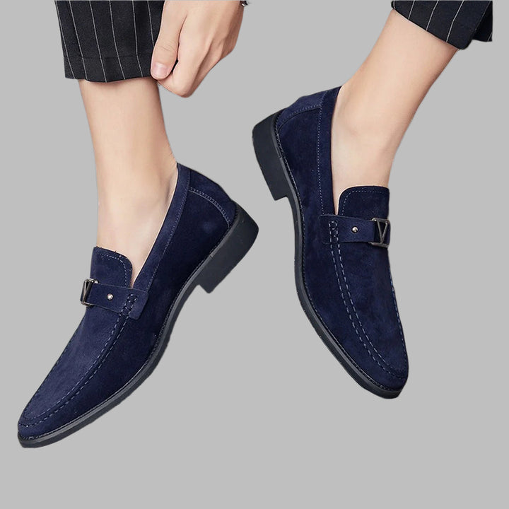 Andrew | Men's loafers with gunmetal buckle