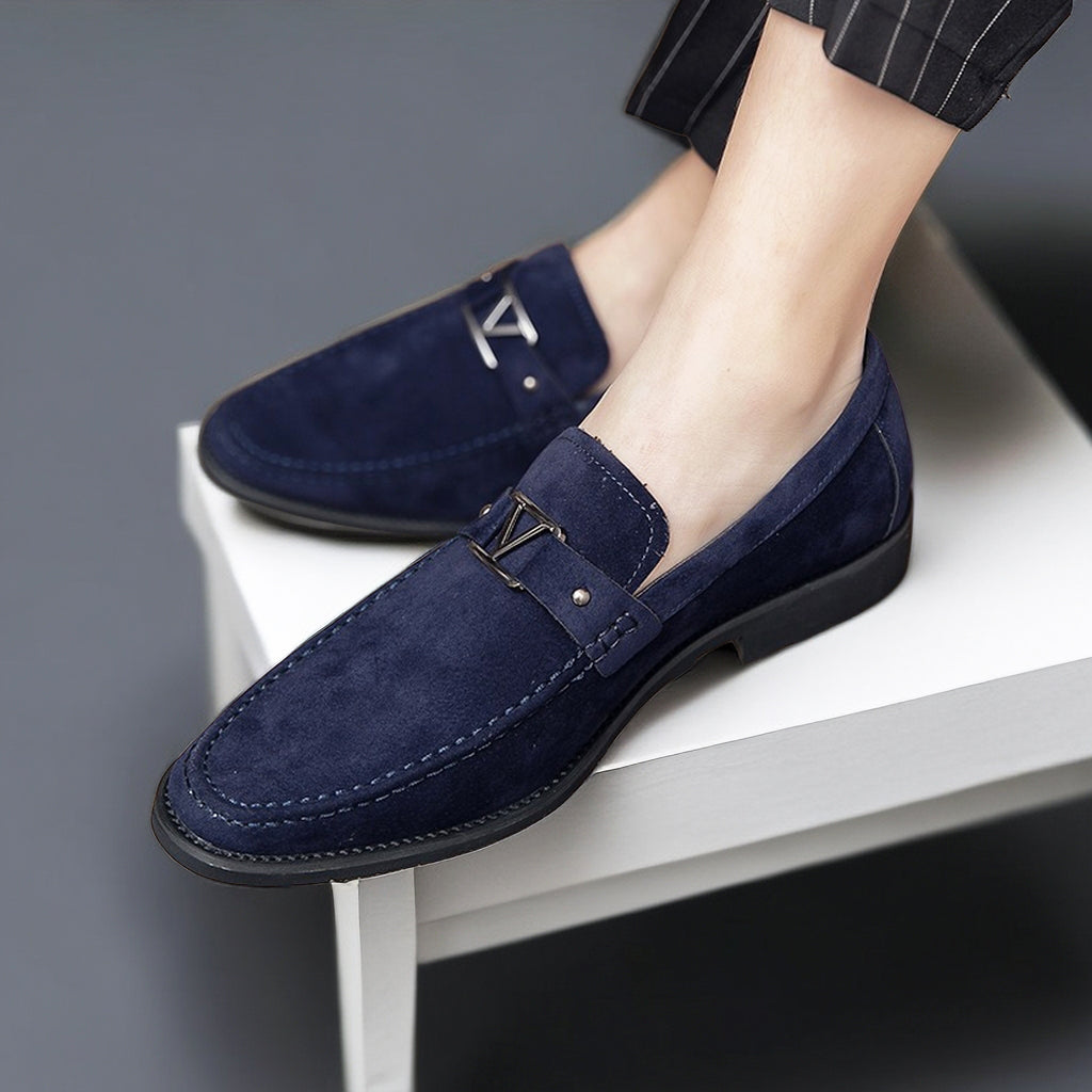 Andrew | Men's loafers with gunmetal buckle