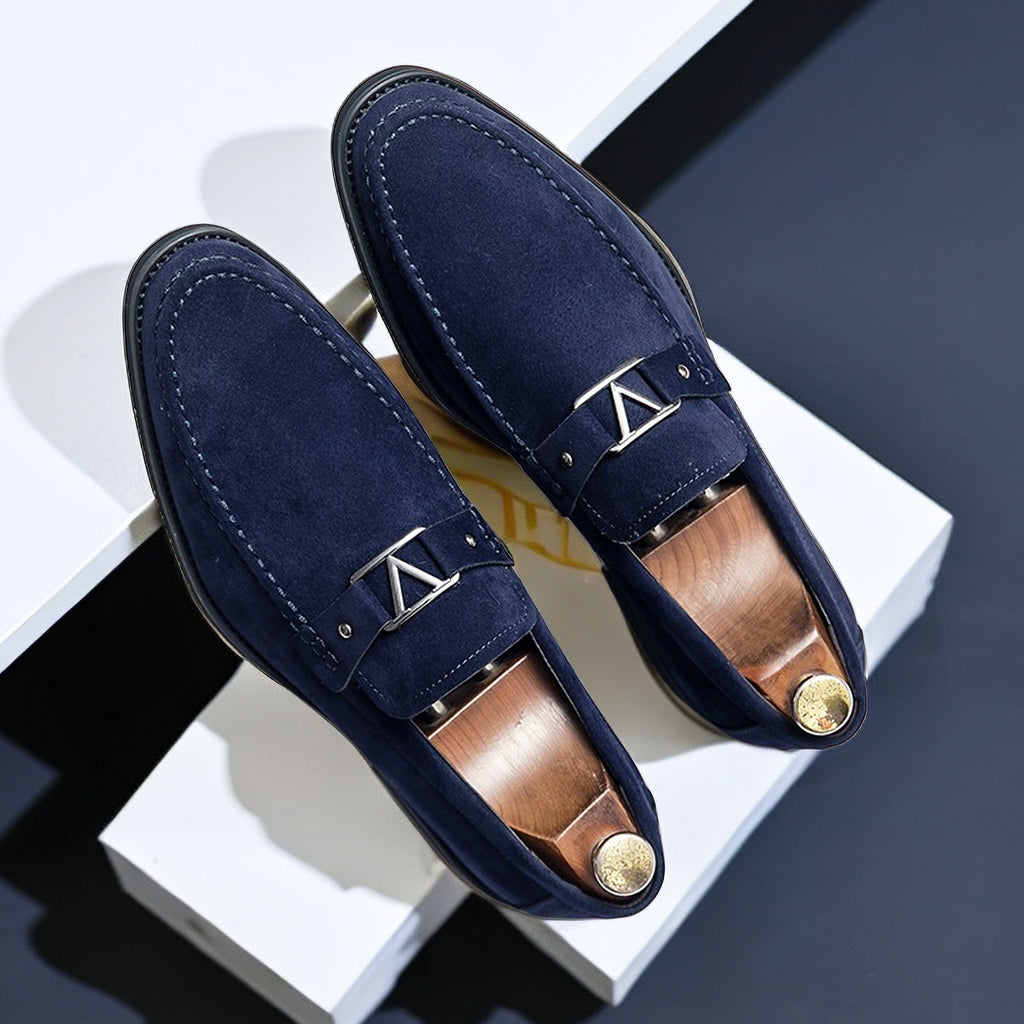 Andrew | Men's loafers with gunmetal buckle