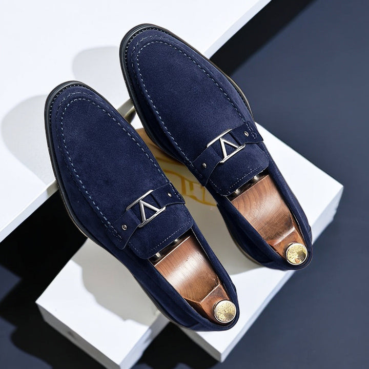 Andrew | Men's loafers with gunmetal buckle