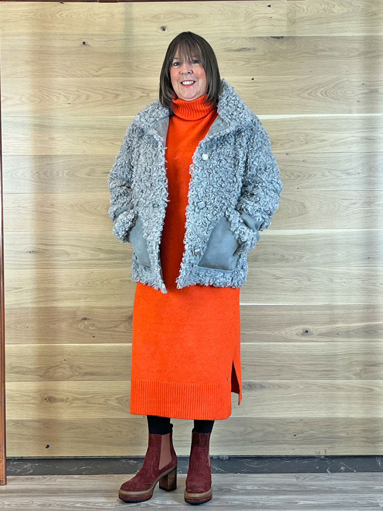 Daniela | Women’s curly faux shearling jacket