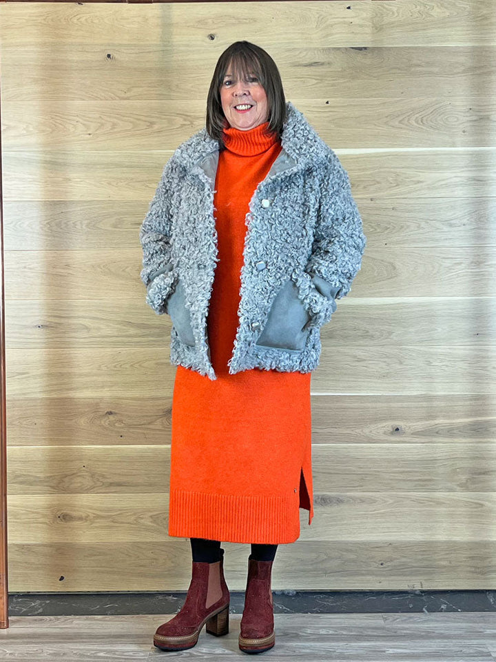 Daniela | Women’s curly faux shearling jacket