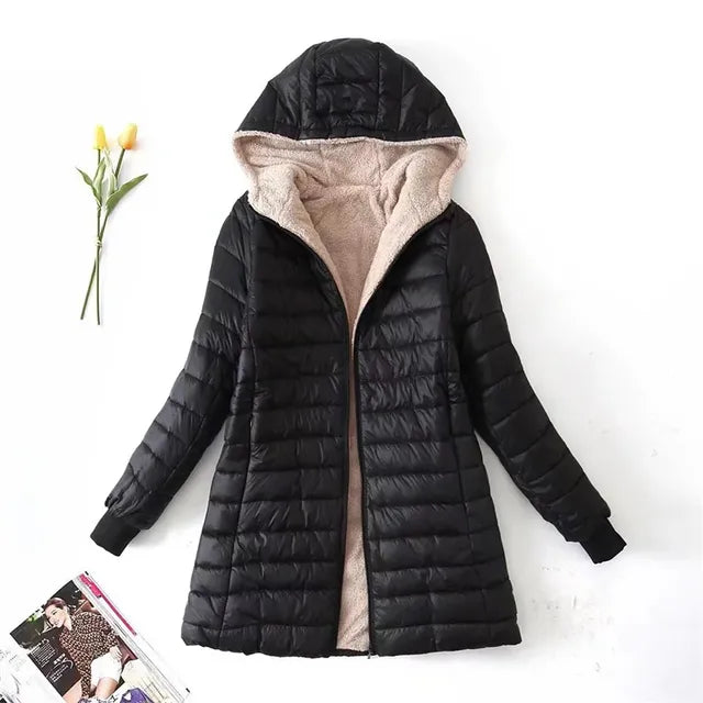 Zayla | Women’s hooded quilted jacket with fleece lining