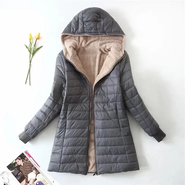 Zayla | Women’s hooded quilted jacket with fleece lining
