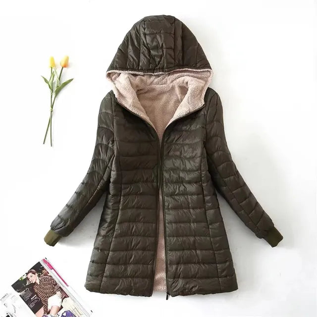 Zayla | Women’s hooded quilted jacket with fleece lining