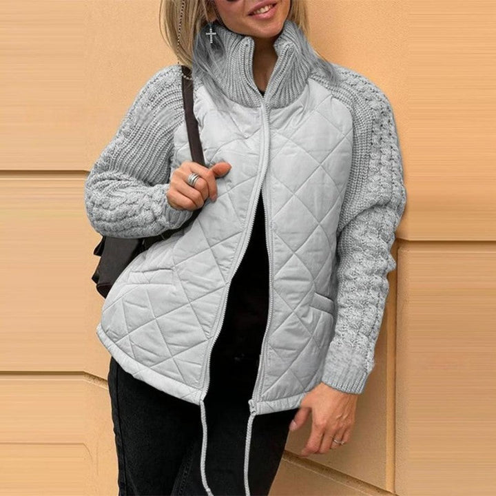 Heidi | Women’s quilted puffer jacket with knitted sleeves