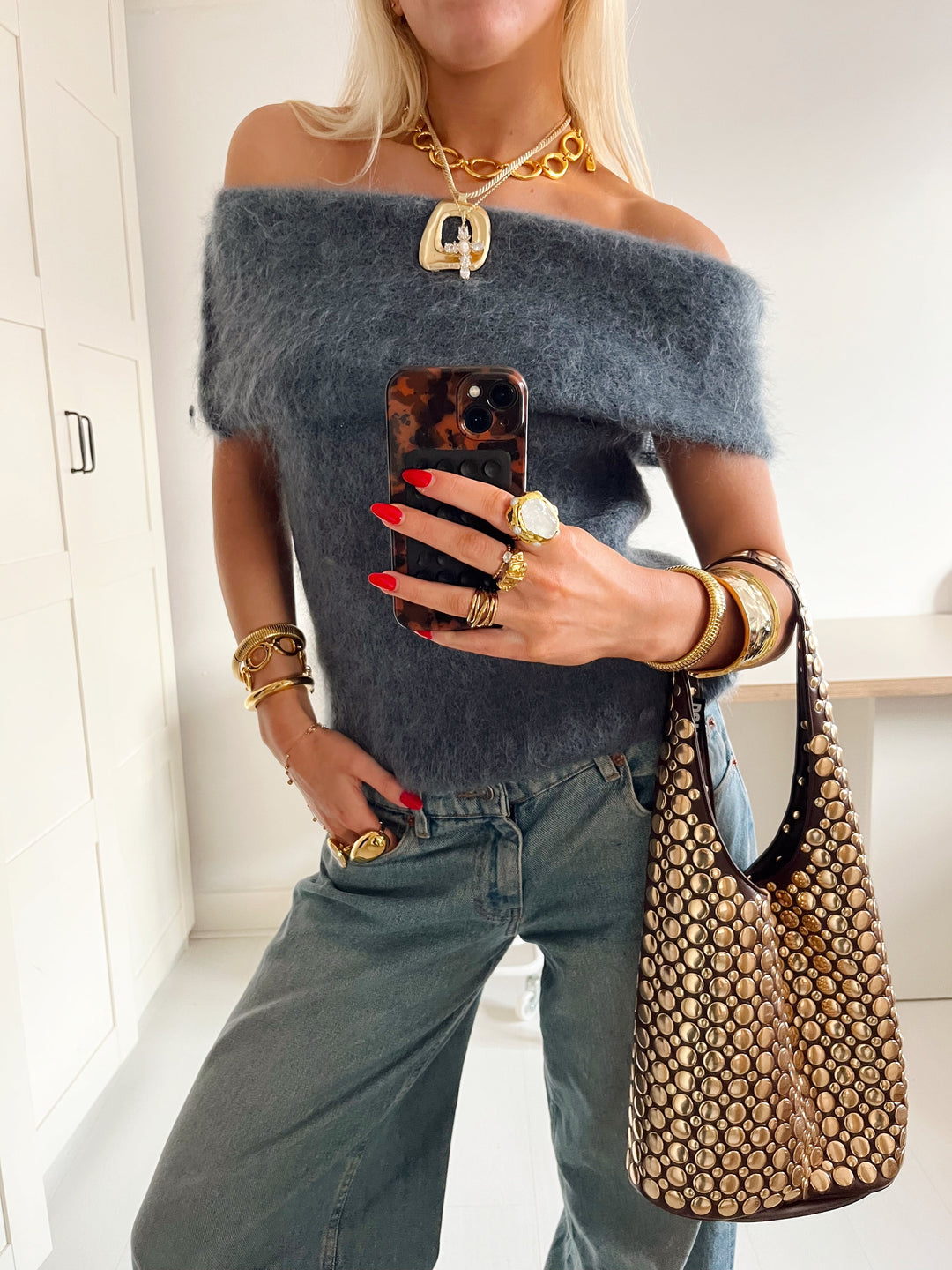 Selah | Women’s off-shoulder top with textured knit design
