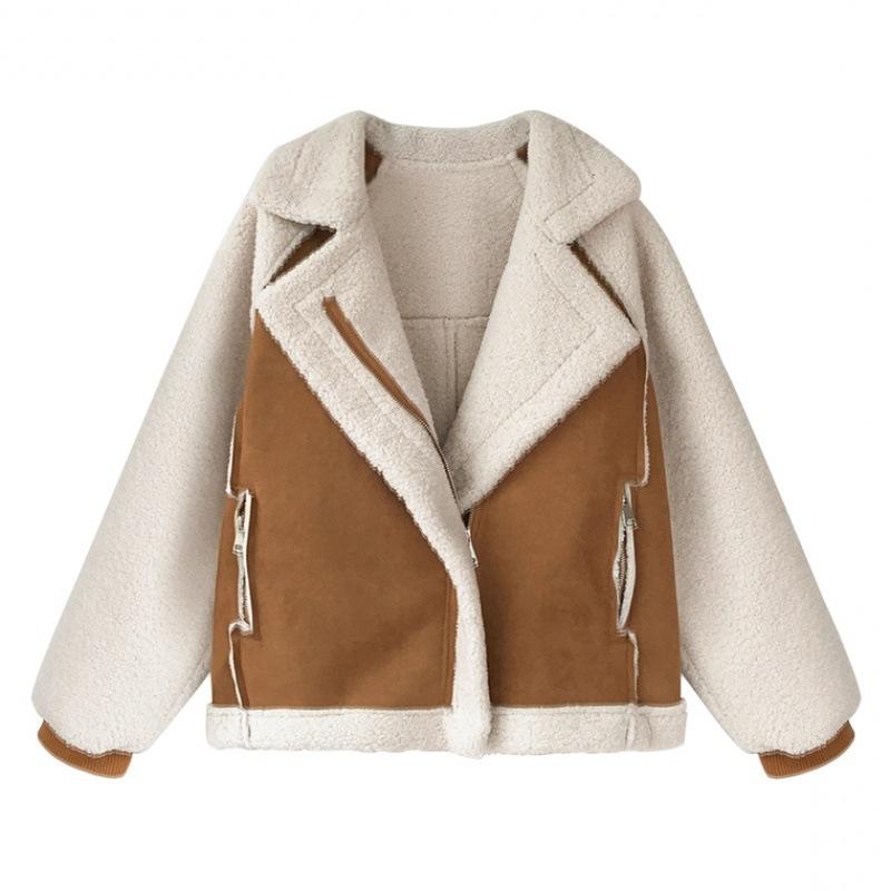 Nicki | Women’s fleece-lined jacket with a soft lapel collar and relaxed zip-front design