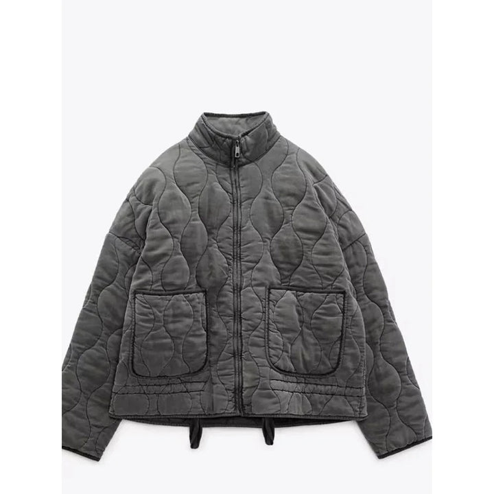 Karter | Women’s quilted padded jacket with wave stitching