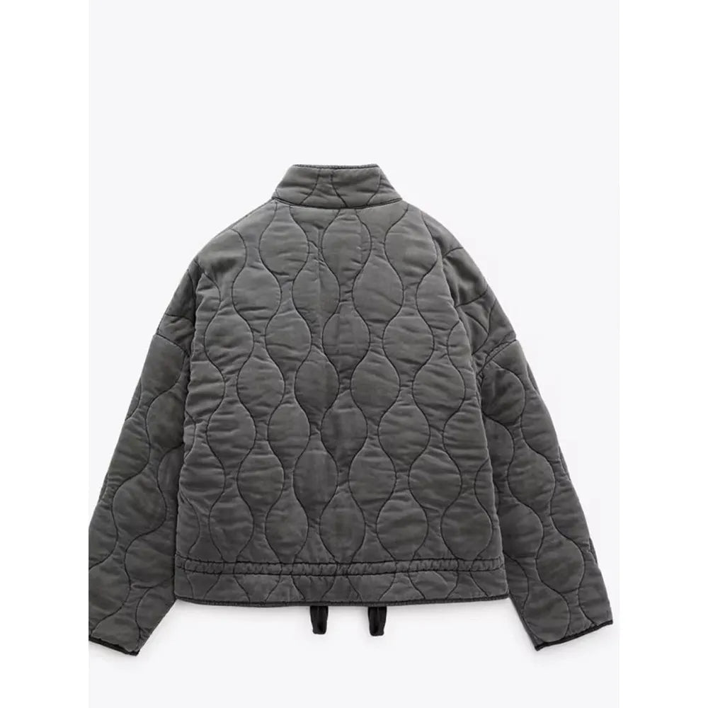 Karter | Women’s quilted padded jacket with wave stitching