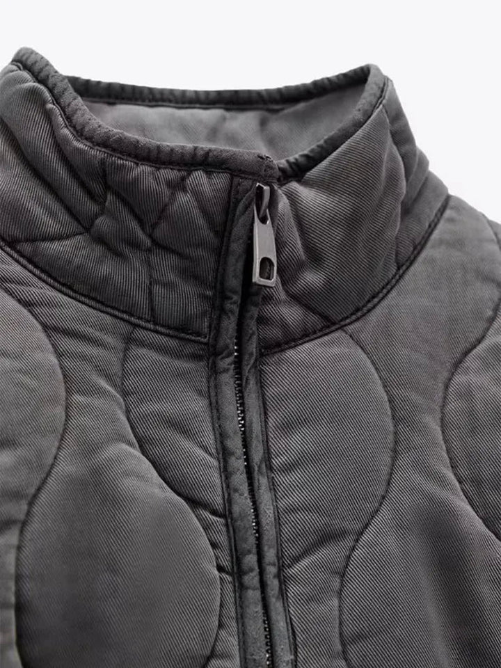 Karter | Women’s quilted padded jacket with wave stitching